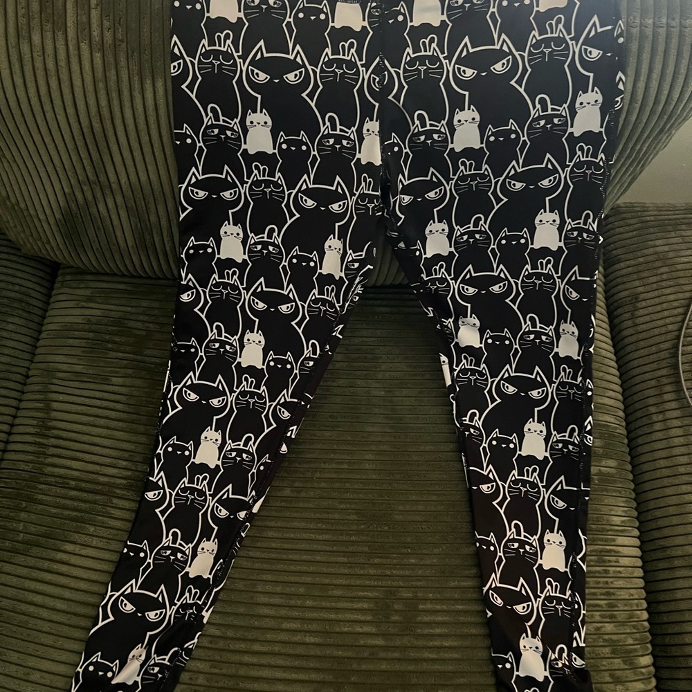 Iron Fist Black and White Athletic Leggings